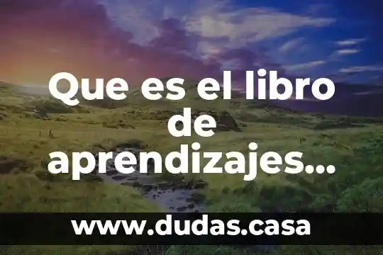 Que es el libro de aprendizajes clave