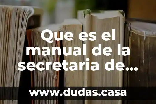 Que es el manual de la secretaria de educación publica