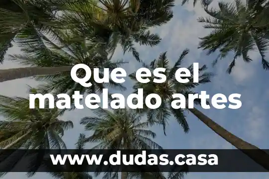 Que es el matelado artes