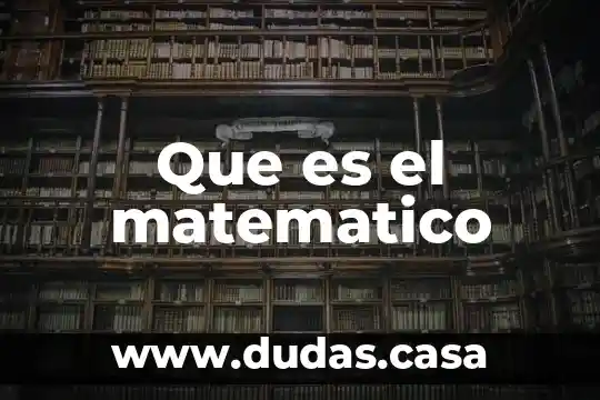 Que es el matematico