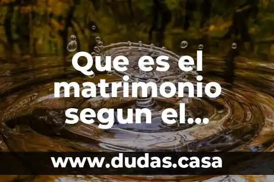 Que es el matrimonio segun el codigo civil del df