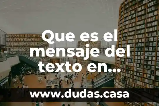 Que es el mensaje del texto en español