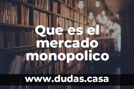 Que es el mercado monopolico