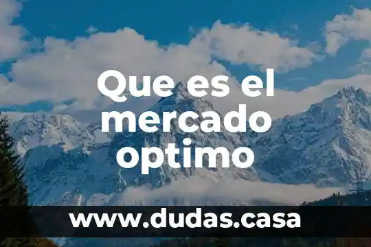 Que es el mercado optimo