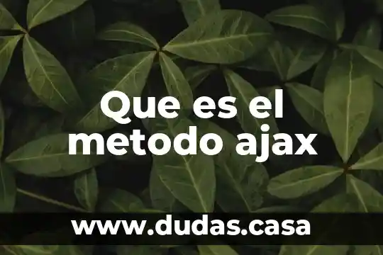 Que es el metodo ajax
