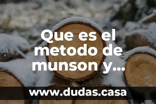 Que es el metodo de munson y walker