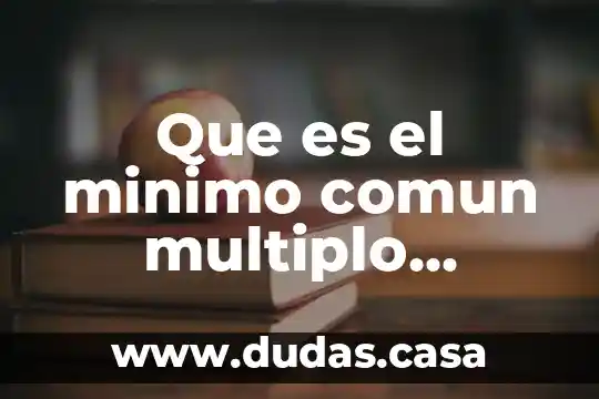 Que es el minimo comun multiplo concepto