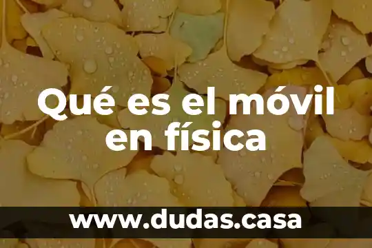 Qué es el móvil en física