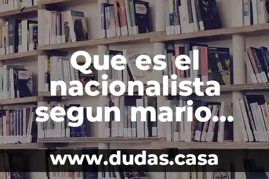 Que es el nacionalista segun mario vargas