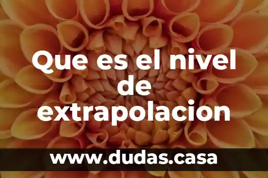 Que es el nivel de extrapolacion