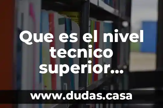 Que es el nivel tecnico superior universitario sep 2016