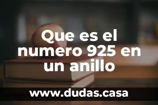 Que es el numero 925 en un anillo