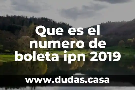 Que es el numero de boleta ipn 2019