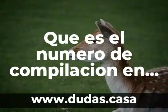 Que es el numero de compilacion en un celular