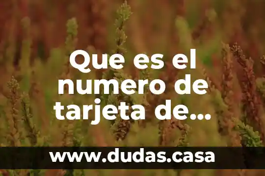 Que es el numero de tarjeta de seguridad