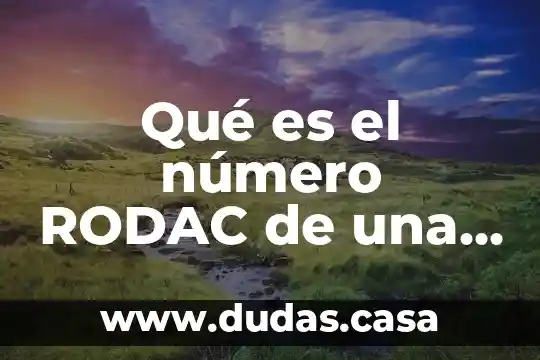 Qué es el número RODAC de una escuela