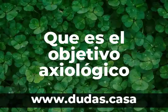 Que es el objetivo axiológico