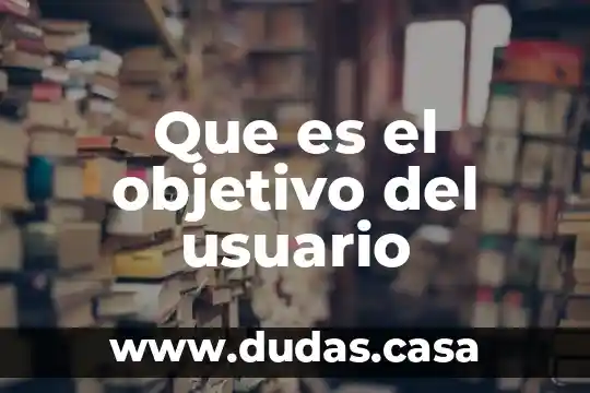 Que es el objetivo del usuario