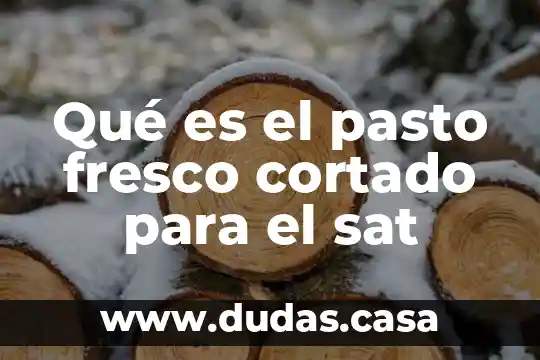 Qué es el pasto fresco cortado para el sat