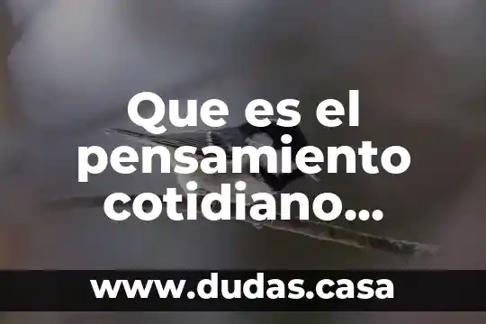 Que es el pensamiento cotidiano autores google academico