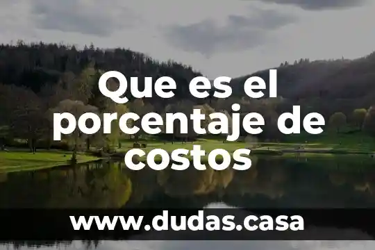 Que es el porcentaje de costos