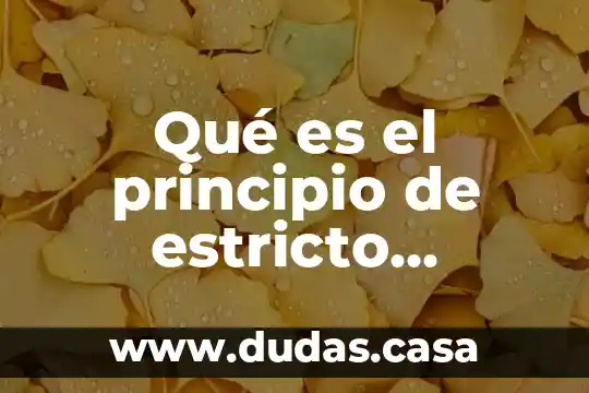 Qué es el principio de estricto derecho en amparo