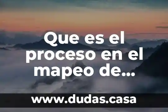 Que es el proceso en el mapeo de procesos