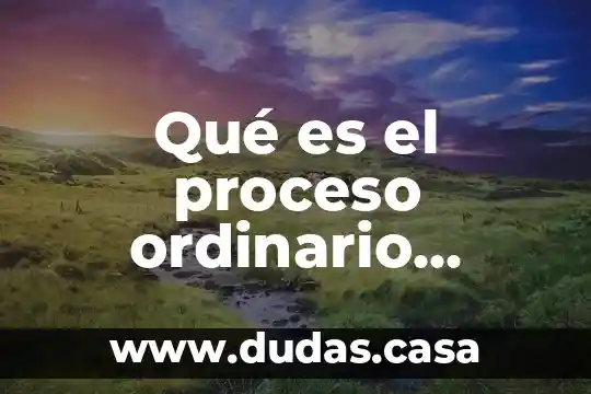 Qué es el proceso ordinario laboral