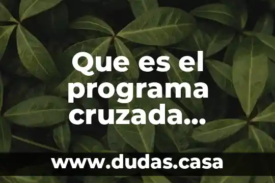 Que es el programa cruzada nacional contra el hambre