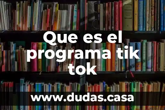 Que es el programa tik tok