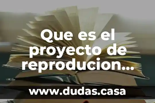 Que es el proyecto de reproducion artesanal