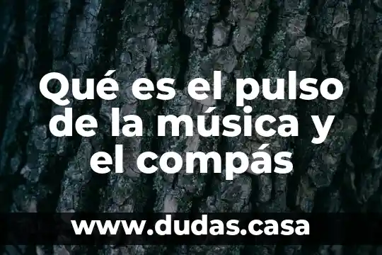 Qué es el pulso de la música y el compás