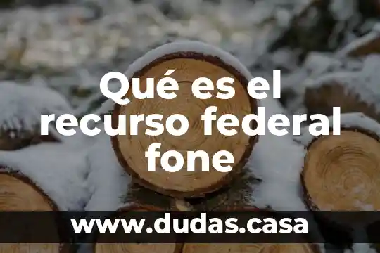 Qué es el recurso federal fone