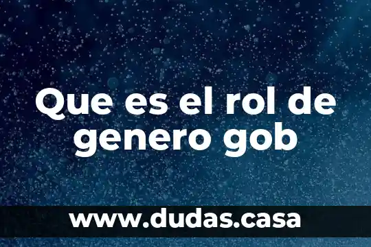 Que es el rol de genero gob