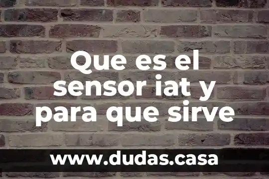 Que es el sensor iat y para que sirve