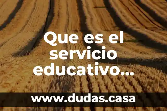 Que es el servicio educativo estatal