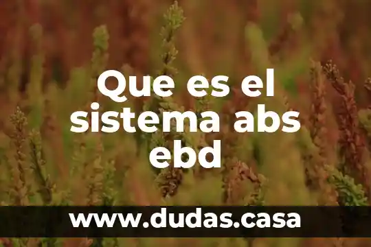 Que es el sistema abs ebd