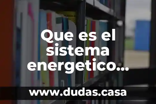 Que es el sistema energetico fisica