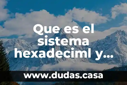 Que es el sistema hexadeciml y cuales son sus caracteristicas