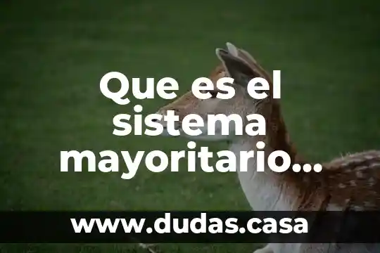 Que es el sistema mayoritario uninominal