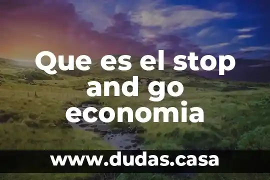 Que es el stop and go economia