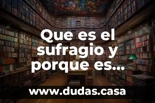 Que es el sufragio y porque es importante