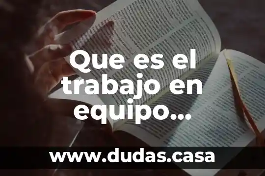 Que es el trabajo en equipo introduccion