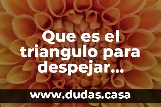Que es el triangulo para despejar variables