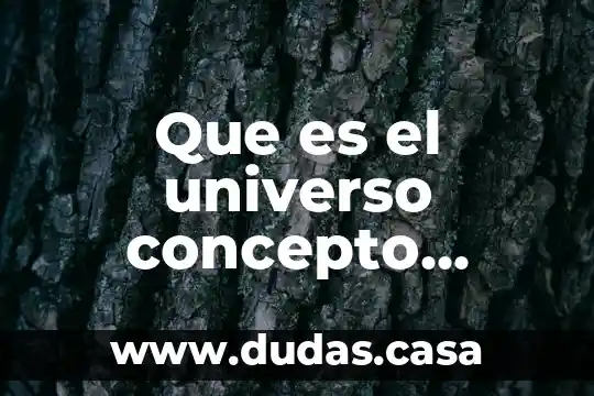 Que es el universo concepto breve