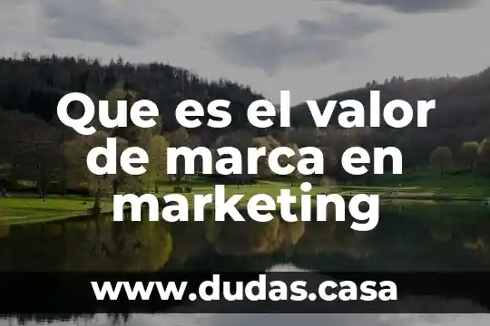 Que es el valor de marca en marketing
