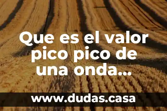 Que es el valor pico pico de una onda sinusoidal