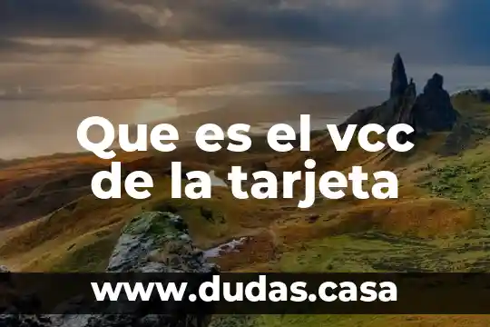 Que es el vcc de la tarjeta