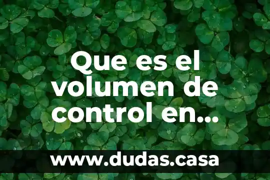 Que es el volumen de control en termodinamica