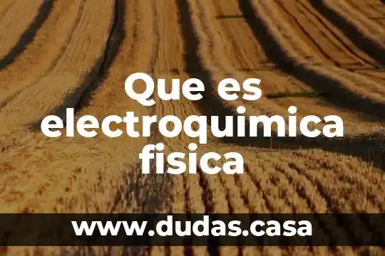 Que es electroquimica fisica